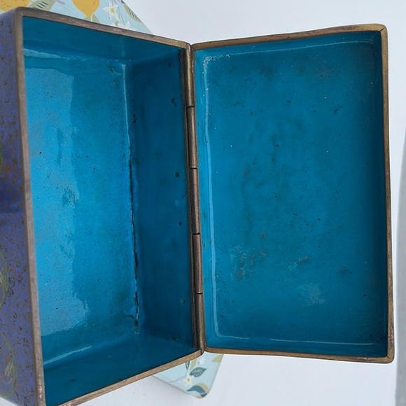Vintage Chinese cigarette cloisonné box metal - Picture 13 of 16